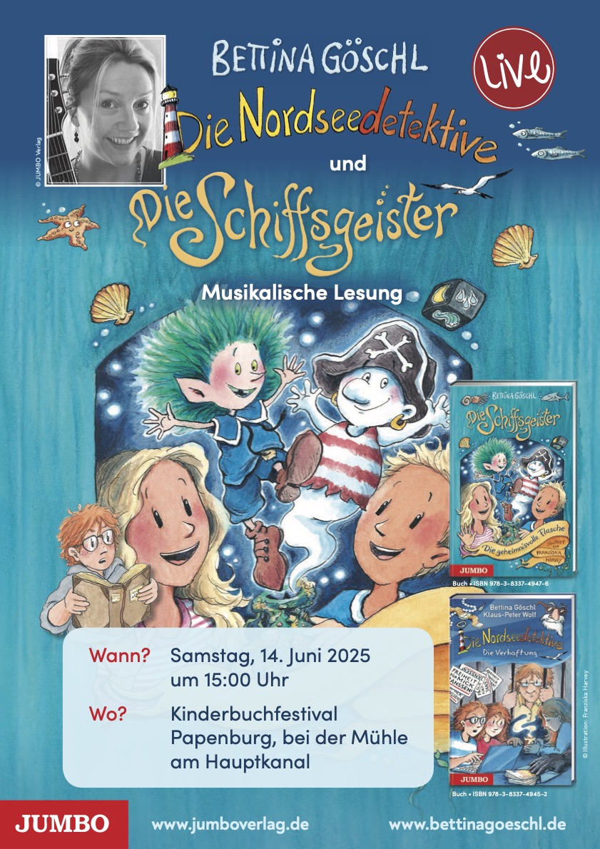 Die Nordseedetektive und die Schiffsgeister - Musikalische Lesung 1 Goeschl Lesung Schiffsgeister Nordseedetektive A3 25